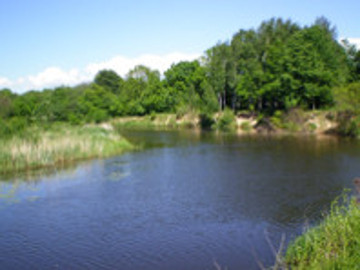Река Дане около деревни Тауралаукис