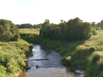 Река Шяшувис у деревни Балтрушайчяй