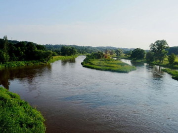 Река Швянтойи у деревни Упнинкай